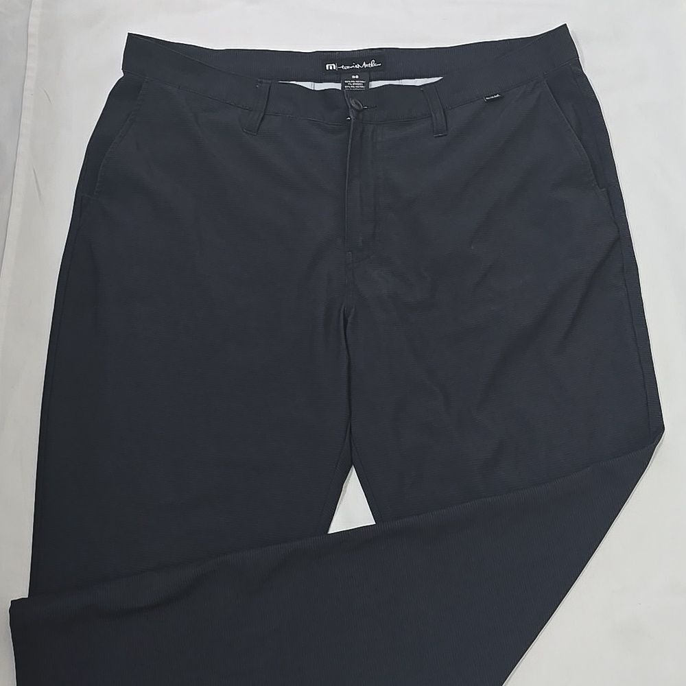 Travis Mathew Open To Close Golf Pants Lightweight Straight Black/gray‎ 38
